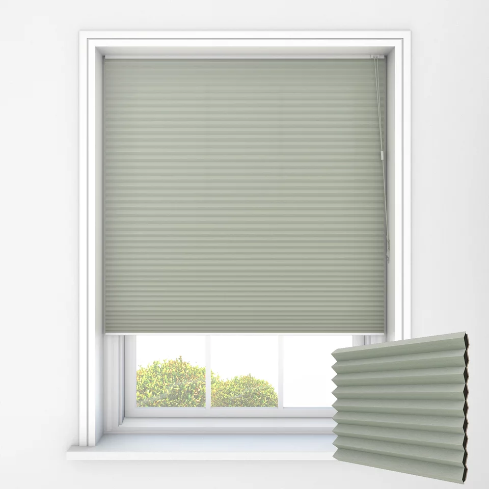 Pleated Folding Blind Made to Measure ☆ SIGNUM ☆ Bar White ► Blinds plissees & Blinds 