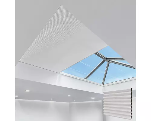 Electric Pleated Skylight Blinds HALO FROST 25MM