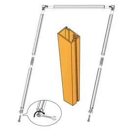 Sub-frame for Hinged Flyscreen Door, 125x245c
