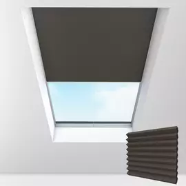 Electric Pleated Skylight Blinds HALO IRON 25MM