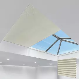 Electric Pleated Skylight Blinds HALO IVORY 25MM