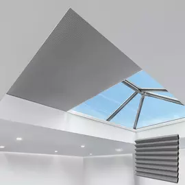 Electric Pleated Skylight Blinds LUNA GRAPHITE 25MM