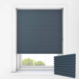 LUNA NAVY 25MM Pleated Blinds, Honeycomb Blinds