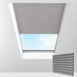 Ash Blackout Electric Pleated Skylight Blinds
