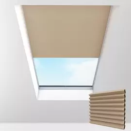 Oyster Blackiout Electric Pleated Skylight Blinds