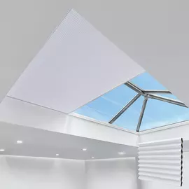 Snow Blackout Electric Pleated Skylight Blinds