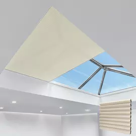 Chiffon Dimout Electric Pleated Skylight Blinds