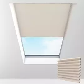 Oyster Dimout Electric Pleated Skylight Blinds